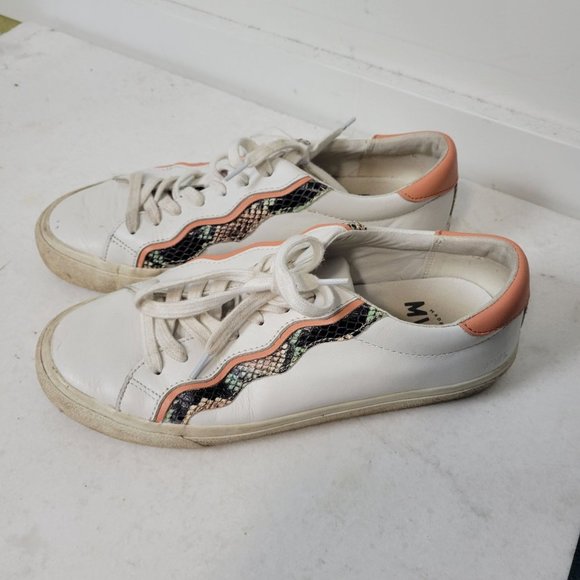 Madewell Sidewalk Low-Top Sneakers Snake Embossed Leather: Wave Edition 8 - Picture 4 of 13